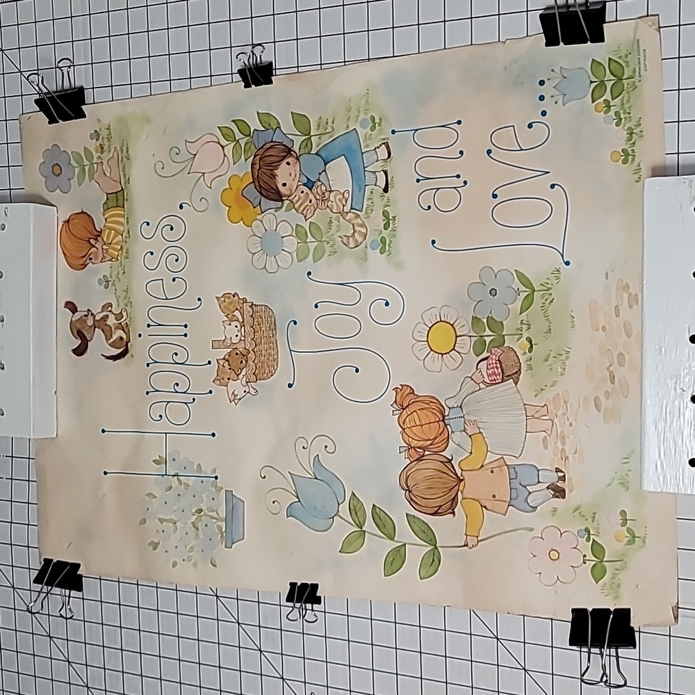 Vintage - Happiness,  Joy, and Love Poster‎ 1970s Springbok Editions